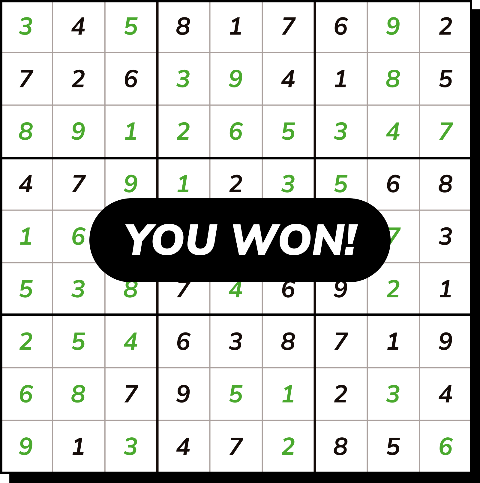 행, 열 또는 하위 표로 시작